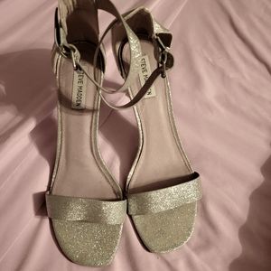 Silver glitter sandal